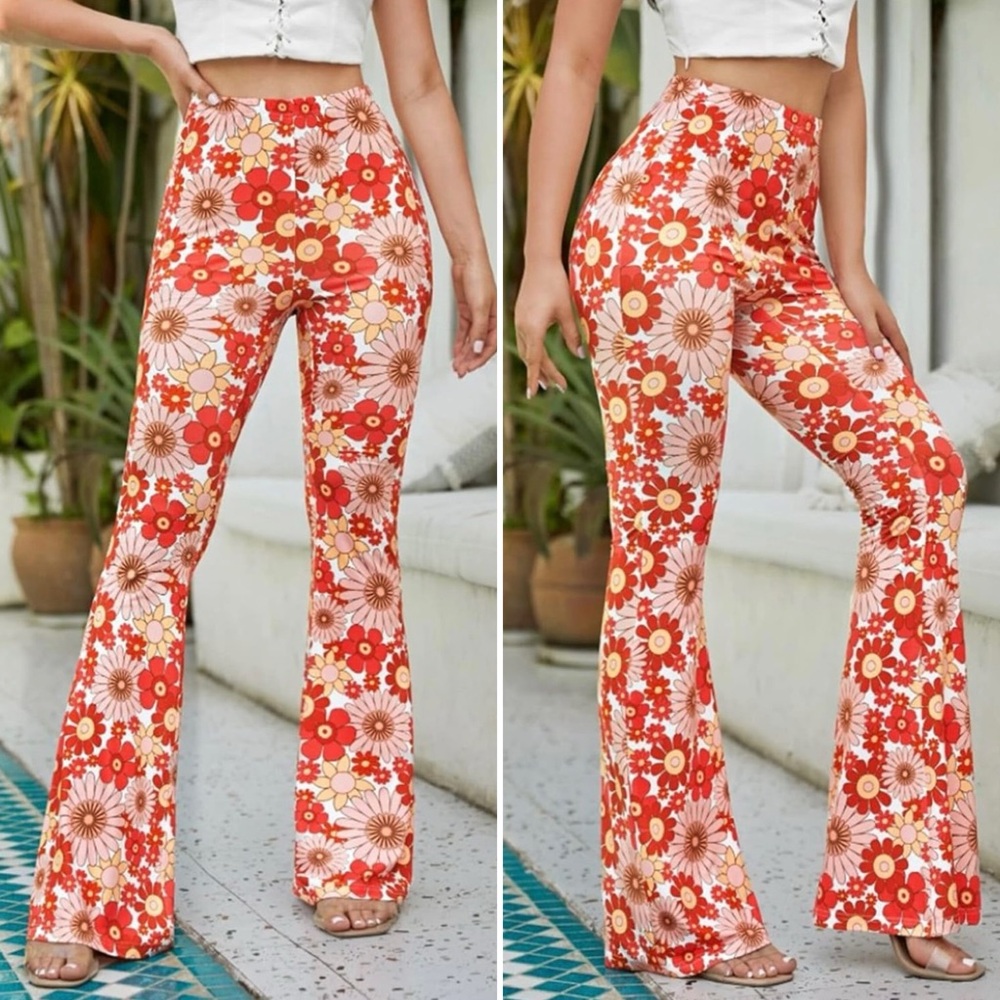 Flower Power Rave Bell Bottoms